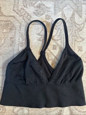 SPANX Black Seamless V-Neck Bralette